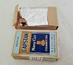 Vintage Old Very Rare Capstan Navy Cut Cigarette Litho Paper Packed Box, London
