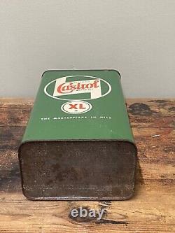 Vintage Original Early Castrol Oil Tin Can Advertising Rare Collectible