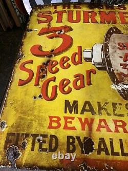 Vintage Original Enamel Sign Sturmey Archer Rare