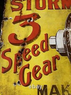 Vintage Original Enamel Sign Sturmey Archer Rare
