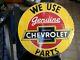 Vintage Original Genuine Chevrolet Parts 19 X 17 Flange Metal Signrare! Nice