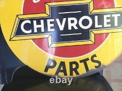 Vintage Original Genuine Chevrolet Parts 19 X 17 Flange Metal Signrare! Nice