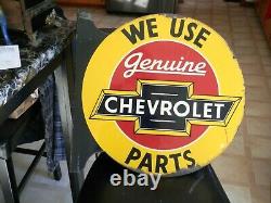 Vintage Original Genuine Chevrolet Parts 19 X 17 Flange Metal Signrare! Nice