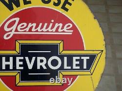 Vintage Original Genuine Chevrolet Parts 19 X 17 Flange Metal Signrare! Nice