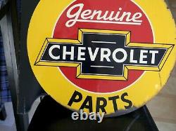 Vintage Original Genuine Chevrolet Parts 19 X 17 Flange Metal Signrare! Nice