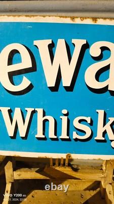 Vintage Original Old Porcelain Enamel Sign Dewar's Whisky Rare Collectible 1930
