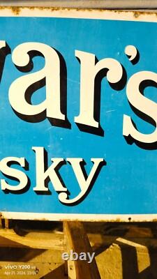 Vintage Original Old Porcelain Enamel Sign Dewar's Whisky Rare Collectible 1930