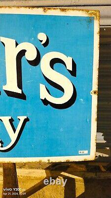 Vintage Original Old Porcelain Enamel Sign Dewar's Whisky Rare Collectible 1930