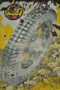 Vintage Original Rare Early Fort Dunlop Tyre Ad Porcelain Enamel Sign Board