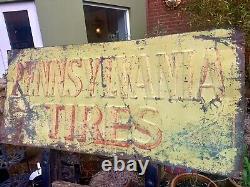 Vintage Original Rare Pennsylvania Tires Advertising Sign