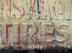 Vintage Original Rare Pennsylvania Tires Advertising Sign