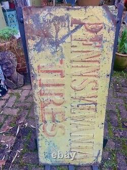 Vintage Original Rare Pennsylvania Tires Advertising Sign