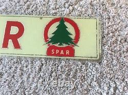 Vintage Original Rare SPAR Shop Sign Glass DESPAR