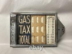 Vintage Original Rare Sinclair Gasoline Price Chart Sign Gas Pump