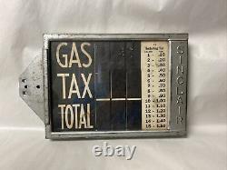 Vintage Original Rare Sinclair Gasoline Price Chart Sign Gas Pump