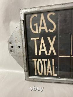 Vintage Original Rare Sinclair Gasoline Price Chart Sign Gas Pump