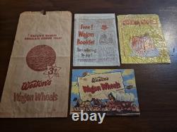Vintage Original Westons Wagon Wheels Ephemera Rare 1950s