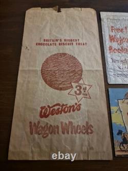 Vintage Original Westons Wagon Wheels Ephemera Rare 1950s