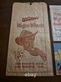 Vintage Original Westons Wagon Wheels Ephemera Rare 1950s
