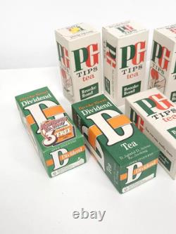 Vintage PG Tips Tea Boxes Unopened Advertising + Brooke Bond D Rare Packaging