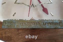 Vintage Pabst Blue Ribbon Electric Advertising Clock PBR Beer Bar Retro RARE WOW