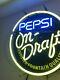 Vintage Pepsi On Draft Neon Sign Working! Rare All Original