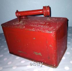 Vintage Petrol Can Valor 1 V with screw and pouring spout, rare