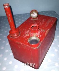 Vintage Petrol Can Valor 1 V with screw and pouring spout, rare