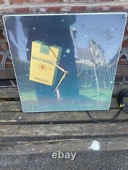 Vintage Philip Morris Cigarette Shop Display Clock RARE