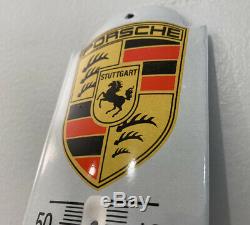 Vintage Porsche Porcelain Sign, Dealership, Gas, Oil, Stuttgart Germany, Rare