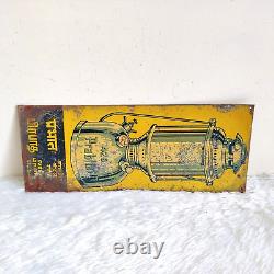 Vintage Prabhat 426 Paraffin Pressure Lantern Advertising Tin Sign Rare TS439