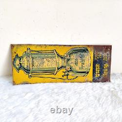 Vintage Prabhat 426 Paraffin Pressure Lantern Advertising Tin Sign Rare TS439