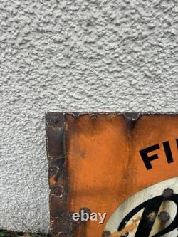 Vintage Pratts Golden Pump Original Enamel Petrol Advertising Sign HUGE RARE