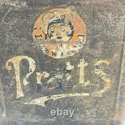 Vintage Pratts Oil Can Brass Cap Drive With Ethyl Artwork 33cm 3/- Rare