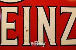 Vintage RARE 1939 HEINZ SOUPS 2 Minute Service Painted Tin Sign HUGE 54 X 30