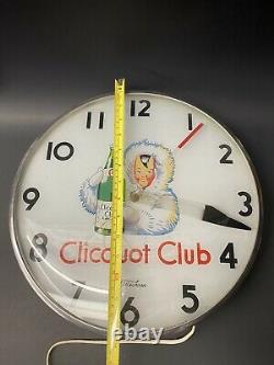 Vintage RARE 1950s Clicquot Club Soda Beverages Telechron Pam Clock WORKS