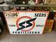 Vintage RARE 1963 Southern States Farm Seeds Feeds Fertilizer Sign 48 x 36 GAS