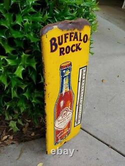 Vintage RARE Buffalo Rock Ginger Ale Soda Advertising Thermometer