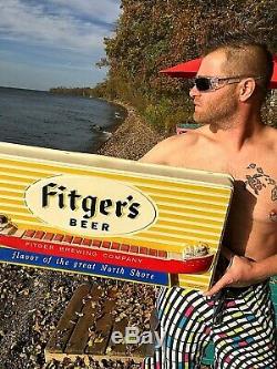 Vintage RARE Fitgers Beer Ore Boat Light Sign Duluth MN GREAT ONE