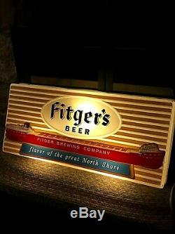 Vintage RARE Fitgers Beer Ore Boat Light Sign Duluth MN GREAT ONE