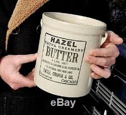 Vintage RARE Red Wing Hazel Butter Advertising Stoneware Crock Jug