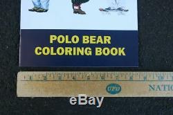 Vintage RARE Unused Ralph Lauren Polo Bear Coloring Book + Sticker Set Palace