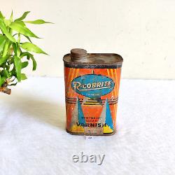 Vintage R Cobrite Varnish Paints Advertising Tin Can Box Collectible Rare T401
