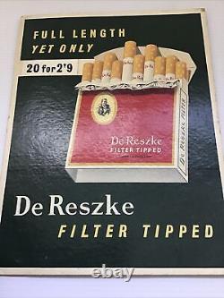 Vintage Rare 1940/50's Shop Cardboard Advertising Board For De Reszke Cigarettes