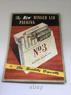 Vintage Rare 1940's Shop Display Sign For Player's No. 3 Cigarettes
