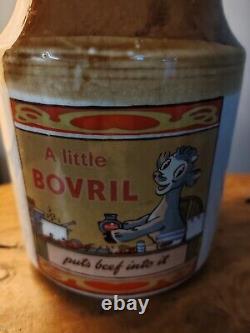 Vintage Rare 1940s 50s Bovril stoneware Jar Advertising Kitchenalia