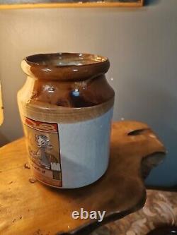 Vintage Rare 1940s 50s Bovril stoneware Jar Advertising Kitchenalia