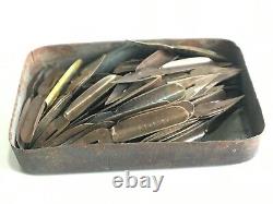 Vintage Rare 1950s Mehra Leonardt G Pen Adv. Tin Box With Nibs Collectible Old