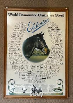 Vintage Rare Advertisement Framed Poster Eldonian Stainless Steel Horse Bits