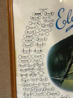Vintage Rare Advertisement Framed Poster Eldonian Stainless Steel Horse Bits